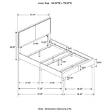 Boyd Full Upholstered Bed With Nailhead Trim Charcoal