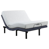 Negan Queen Adjustable Bed Base Grey And Black