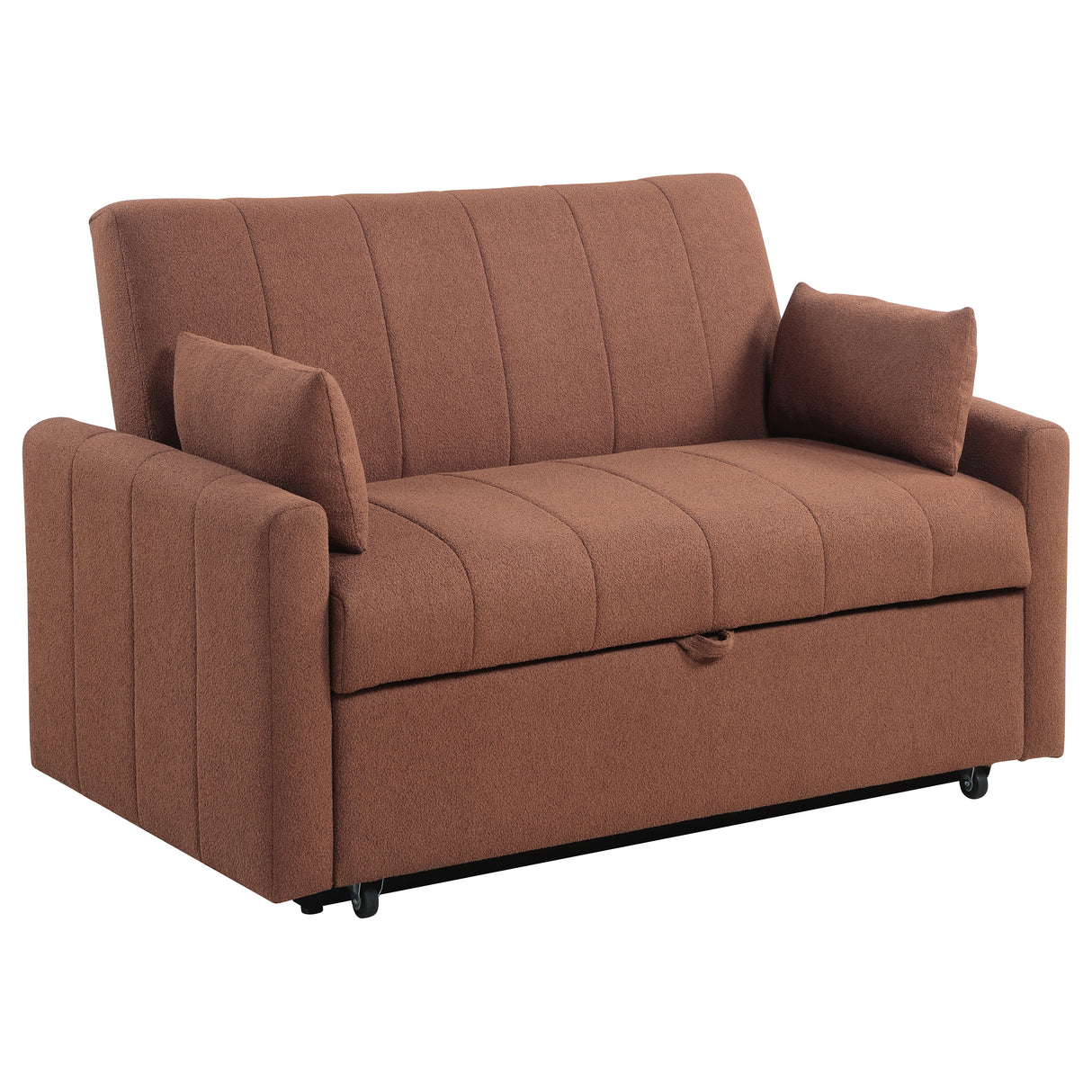 Portland Copper Boucle Upholstered Sleeper Sofa Bed