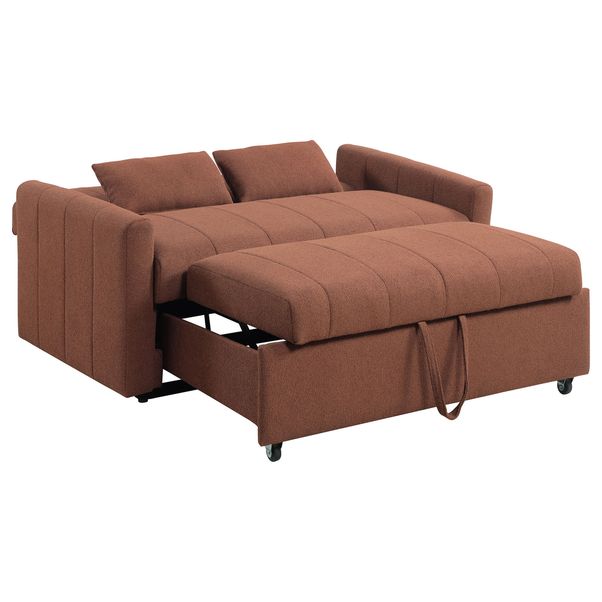 Portland Copper Boucle Upholstered Sleeper Sofa Bed
