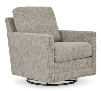 Bralynn Linen Swivel Glider Accent Chair