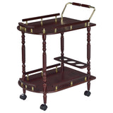 Palmer 2-Tier Serving Cart Merlot And Brass