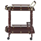 Palmer 2-Tier Serving Cart Merlot And Brass