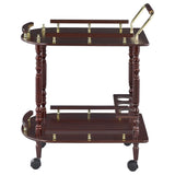Palmer 2-Tier Serving Cart Merlot And Brass