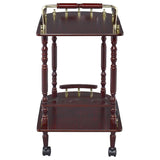 Palmer 2-Tier Serving Cart Merlot And Brass