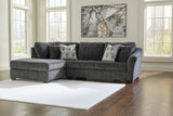 Biddeford Ebony 2-Piece Sectional With Chaise