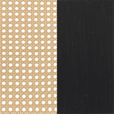 Lanewood Open Cane Rattan Metal Queen Bed Black