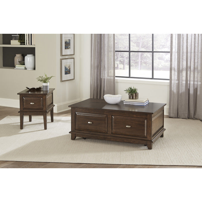 Minot Brown Cherry End Table