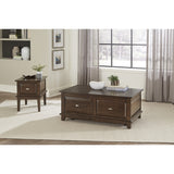 Minot Brown Cherry End Table