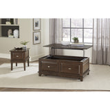 Minot Brown Cherry Lift Top Cocktail Table