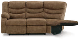 Partymate Brindle Left-Arm Facing Reclining Loveseat with Half Wedge
