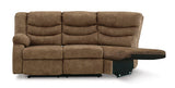 Partymate Brindle Left-Arm Facing Reclining Loveseat with Half Wedge
