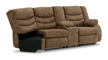Partymate Brindle Right-Arm Facing Reclining Loveseat with Half Wedge Console