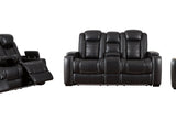 Party Time Midnight Power Reclining Sofa And Loveseat With Recliner