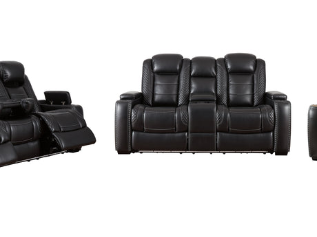 Party Time Midnight Power Reclining Sofa And Loveseat With Recliner