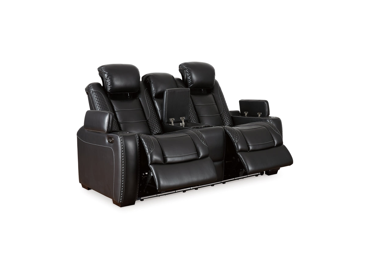 Party Time Midnight Power Reclining Sofa And Loveseat With Recliner