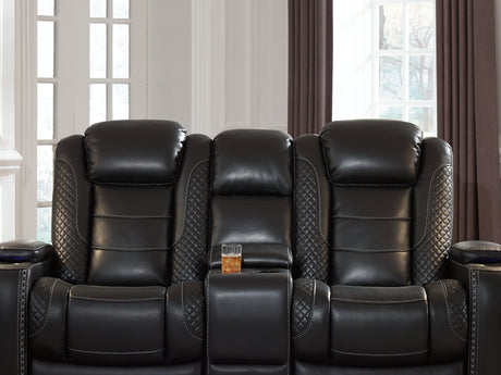 Party Time Midnight Power Reclining Sofa And Loveseat With Recliner
