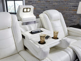 Party Time White Power Reclining Sofa