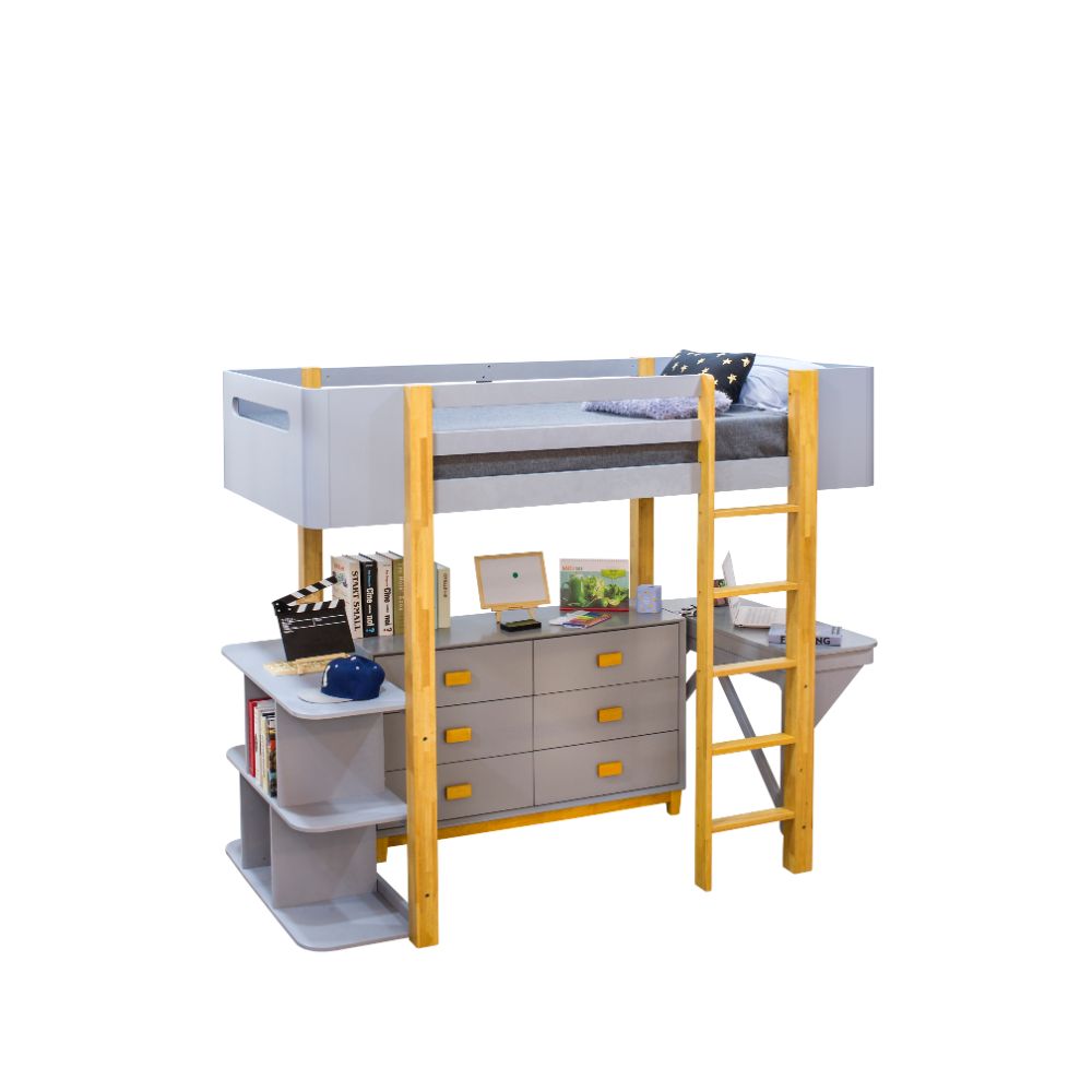 Saiyan Gray & Natural Finish Dresser