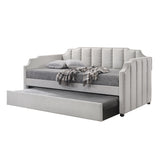 Peridot Dove Gray Velvet Daybed