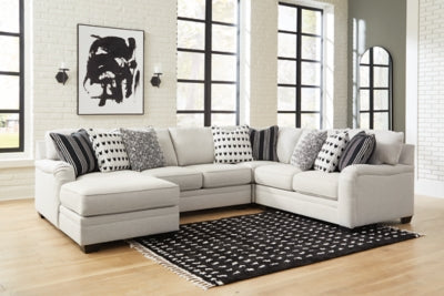 Huntsworth Dove Gray 4-Piece Sectional With Chaise