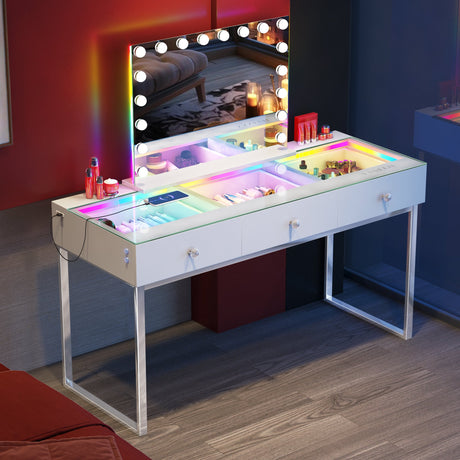 Billie Vanity Desk Pro - 3 Storage Drawers