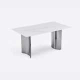 Black Stainless Steel Base Dining table