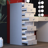 9-Drawer Makeup Vanity Storage Unit with Lights