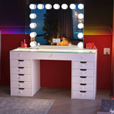 Eva Vanity Desk - 13 Storage Drawers