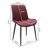 Ergonomic PU Leather Dining Chairs