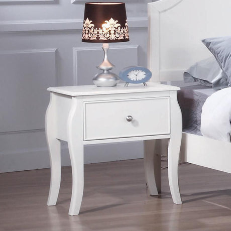 Dominique 1-Drawer Nightstand White