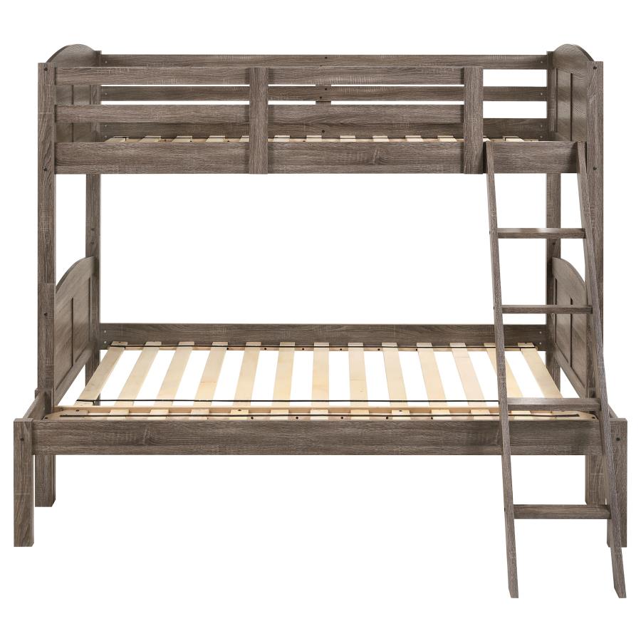 Flynn Twin Over Full Bunk Bed Weathered Brown