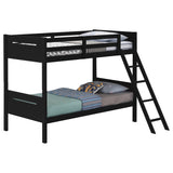 Littleton Black Wood Twin Over Bunk Bed