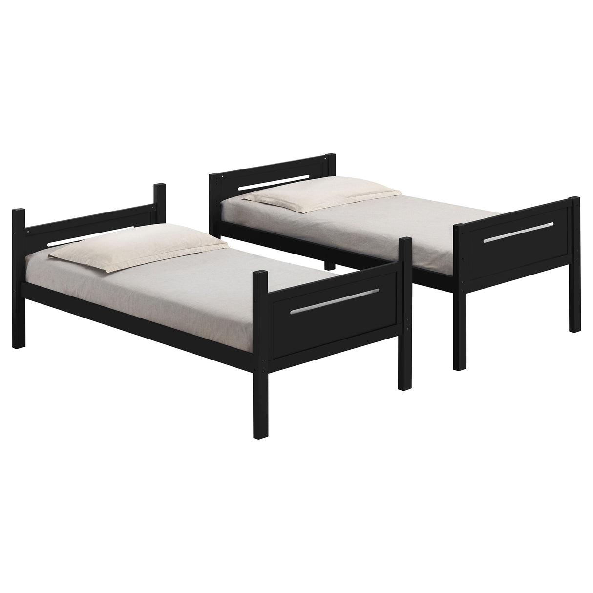 Littleton Black Wood Twin Over Bunk Bed