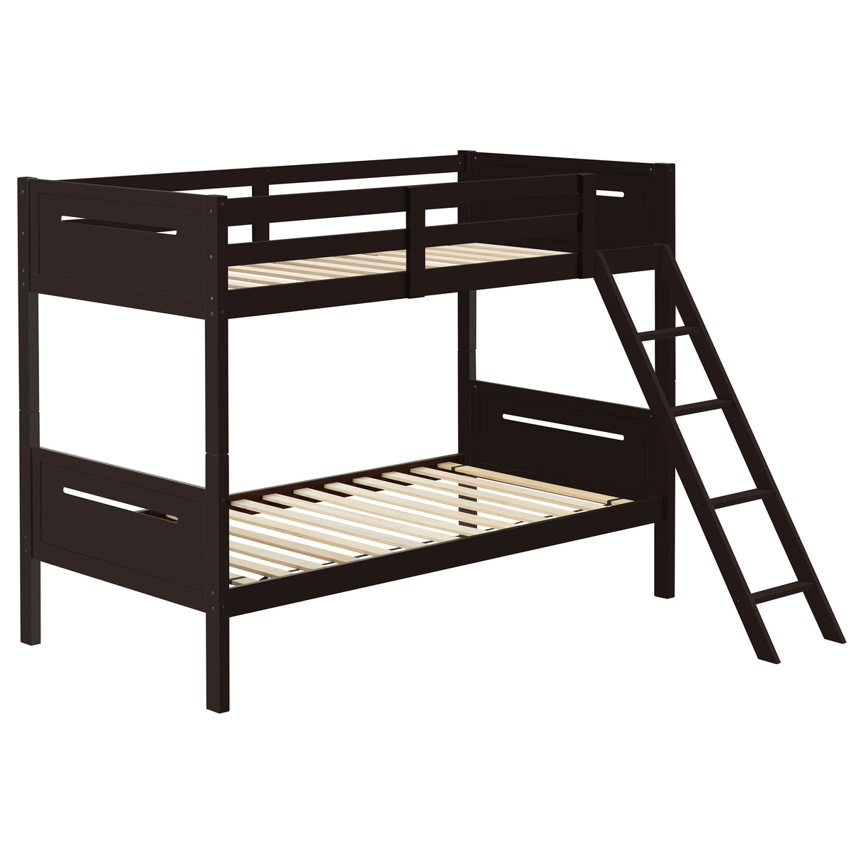 Littleton Espresso Wood Twin Over Bunk Bed