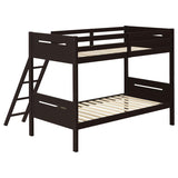 Littleton Espresso Wood Twin Over Bunk Bed