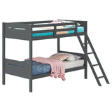 Littleton Grey Wood Twin Over Bunk Bed