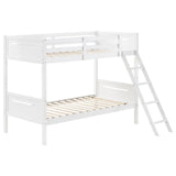 Littleton White Wood Twin Over Bunk Bed