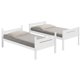 Littleton White Wood Twin Over Bunk Bed