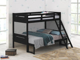 Littleton Black Wood Twin Over Full Bunk Bed