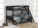Littleton Black Wood Twin Over Full Bunk Bed