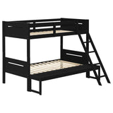 Littleton Black Wood Twin Over Full Bunk Bed