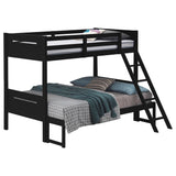 Littleton Black Wood Twin Over Full Bunk Bed