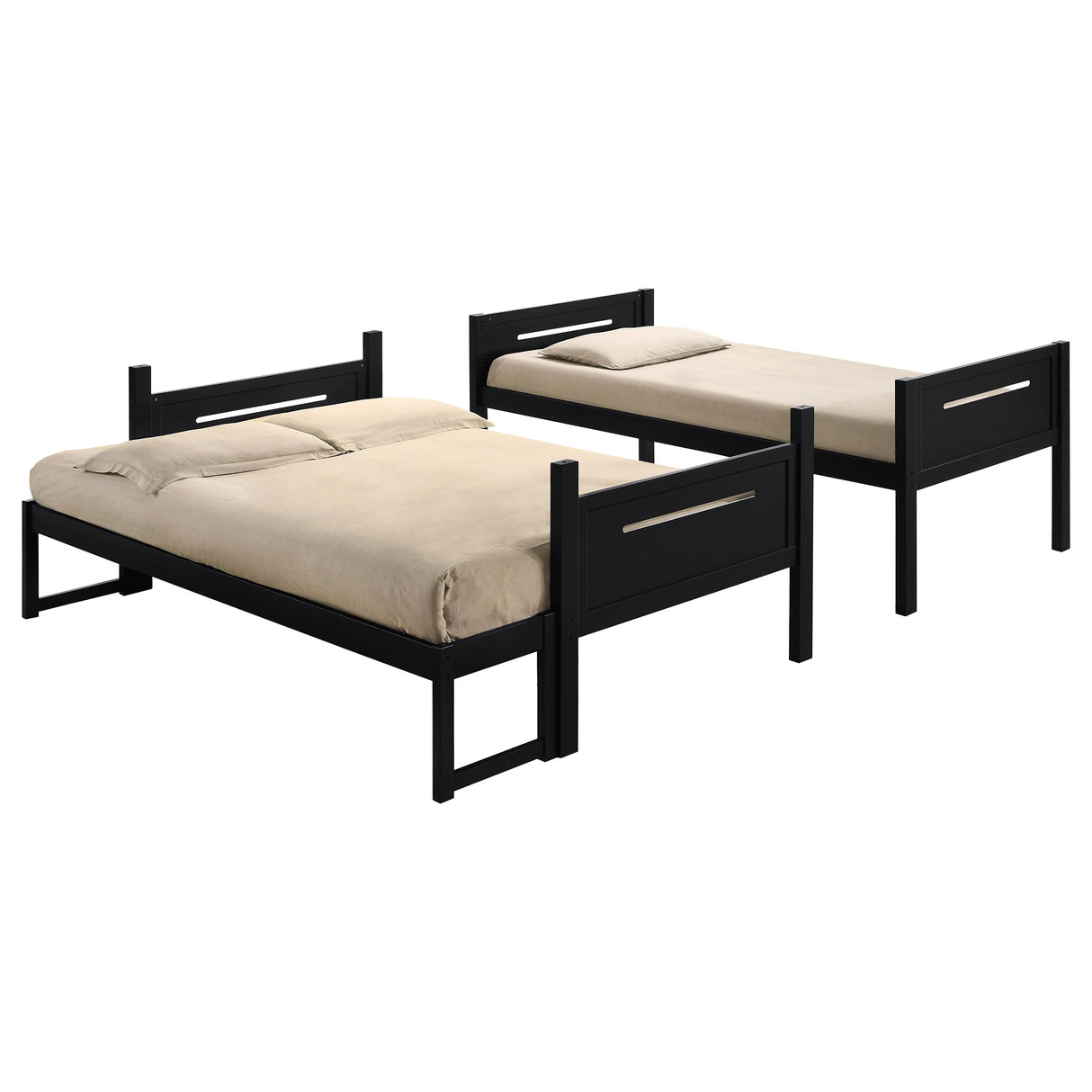 Littleton Black Wood Twin Over Full Bunk Bed