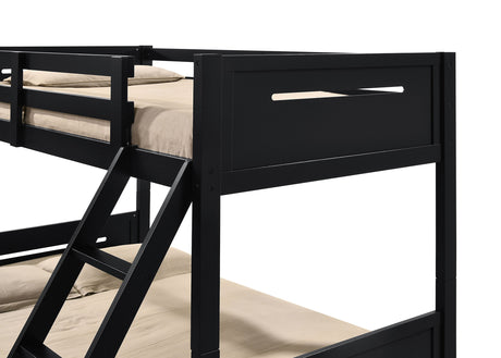 Littleton Black Wood Twin Over Full Bunk Bed