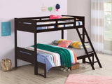 Littleton Espresso Wood Twin Over Full Bunk Bed