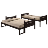 Littleton Espresso Wood Twin Over Full Bunk Bed