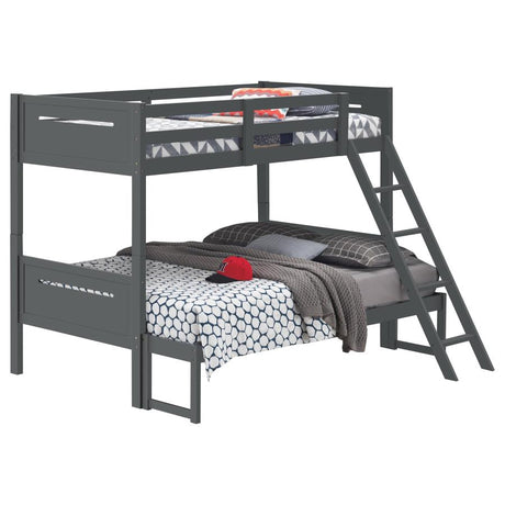 Littleton Grey Wood Twin Over Full Bunk Bed