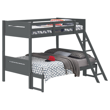 Littleton Grey Wood Twin Over Full Bunk Bed