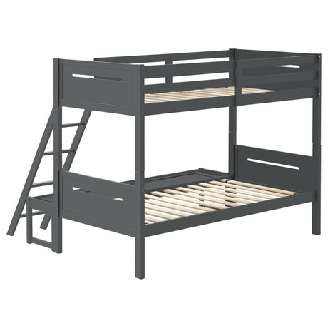 Littleton Grey Wood Twin Over Full Bunk Bed